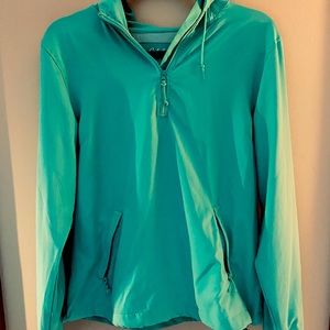 Cabela’s medium aquamarine quarter zip windbreaker